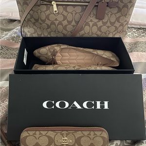 🤎🤎Coach Trio ~ Shoes Purse Wallet🤎🤎